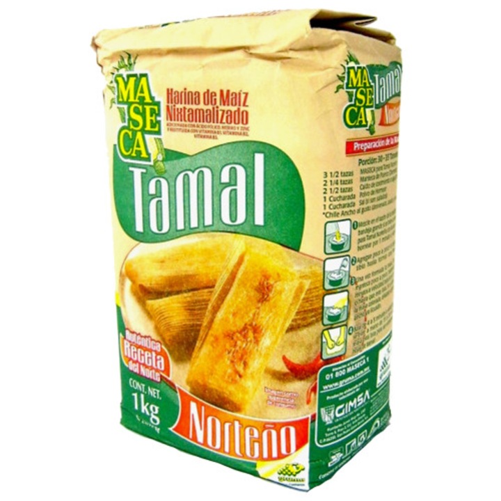 Faina de porumb nixtamalizata pentru tamales, Maseca, 1kg