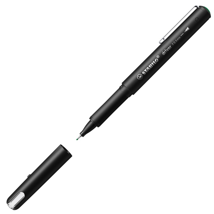 Fineliner зелен STABILO dr!ver 0.4