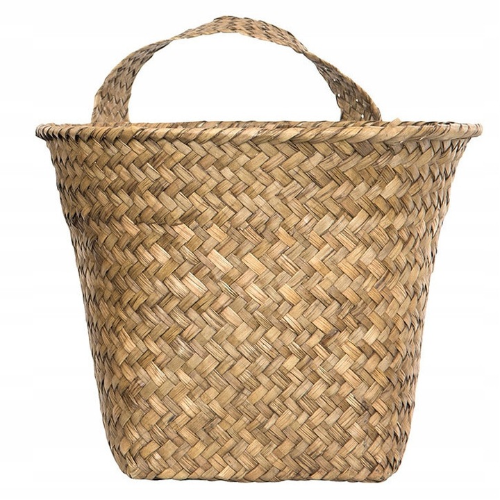 Ghiveci BOHO, Skandi, natural, 19cm x 21cm, din iarba uscata