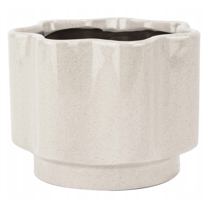 Ghiveci ceramic alb 16cm, design scandinav