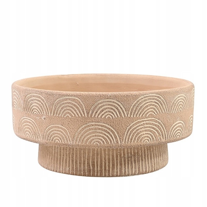 Ghiveci pentru Bonsai, Skandi, beton, 25.5x11.5cm, bej, stil Boho