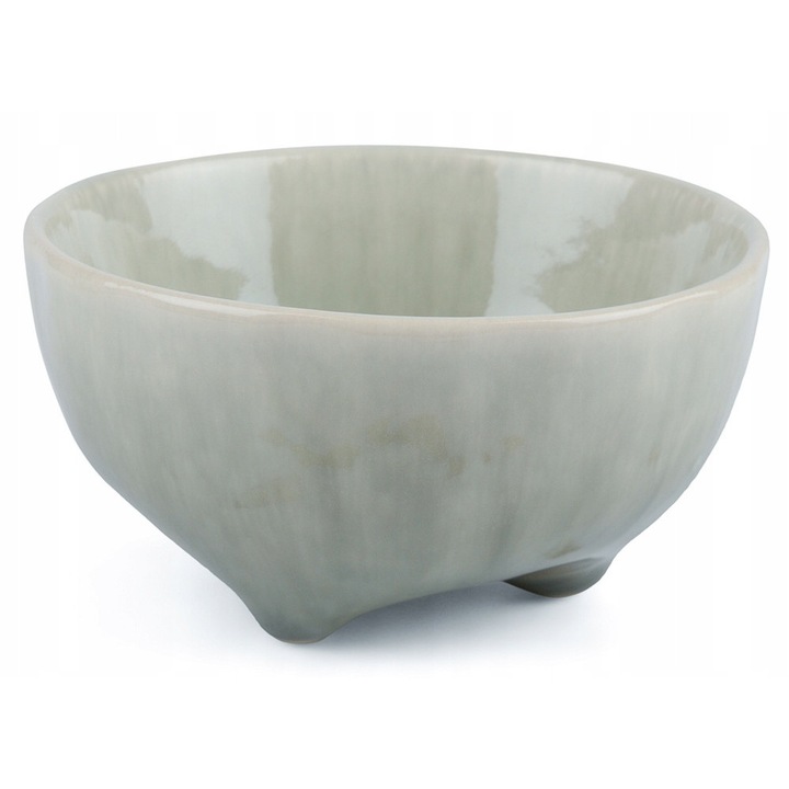 Bol ceramic pentru dipuri Skandi, 11x6cm, 250ml, verde deschis