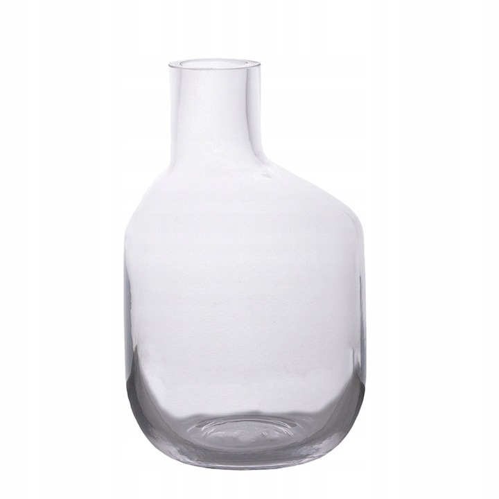 Vaza decorativa Skandi, sticla transparenta, 11cm x 20cm, 0.8kg