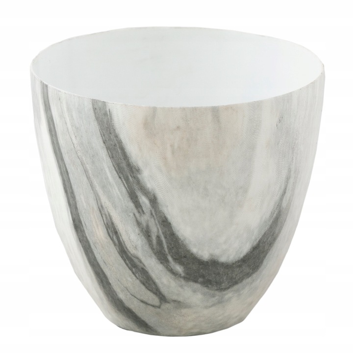 Suport lumanari, Skandi, ceramica, imitatie marmura, 8.5x7.5cm