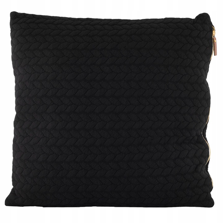 Perna decorativa, DYKSA, stil glamour, 45x45cm, neagra