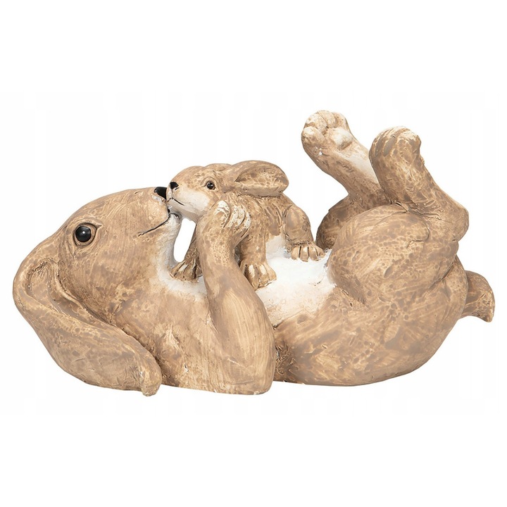 Figurina decorativa Skandi, iepure, 18x11x9cm, brown