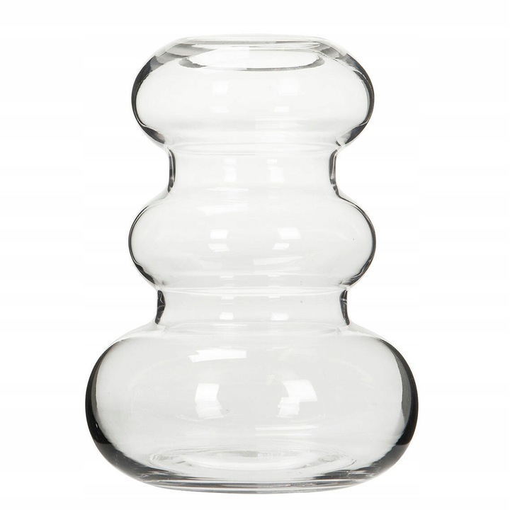 Vaza Skandi Flora, Transparenta, 23 cm