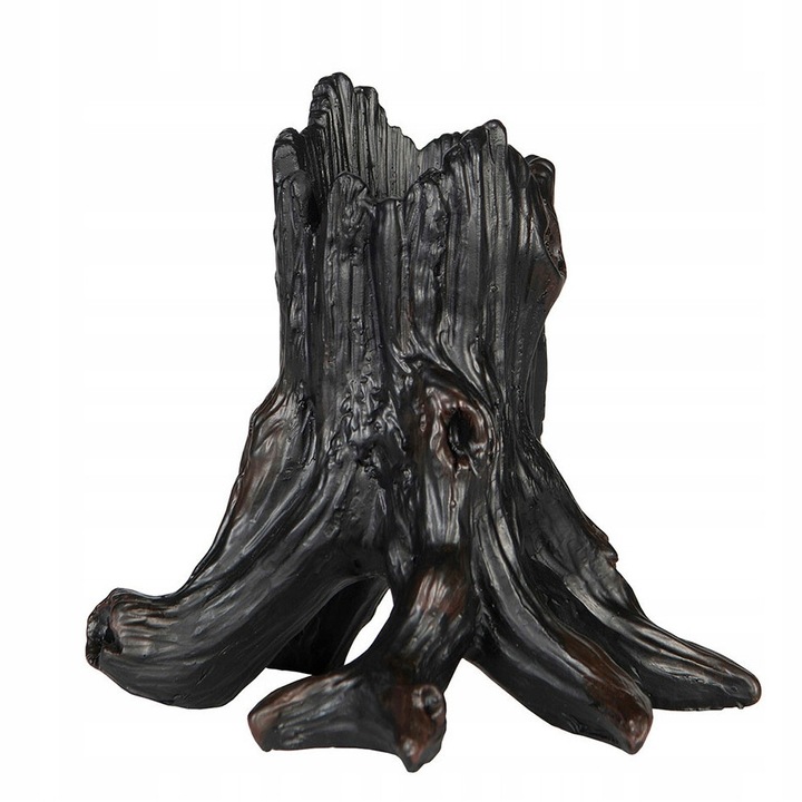 Suport lumanari, Skandi, pinii de copac, negru mat, 10x10x11cm