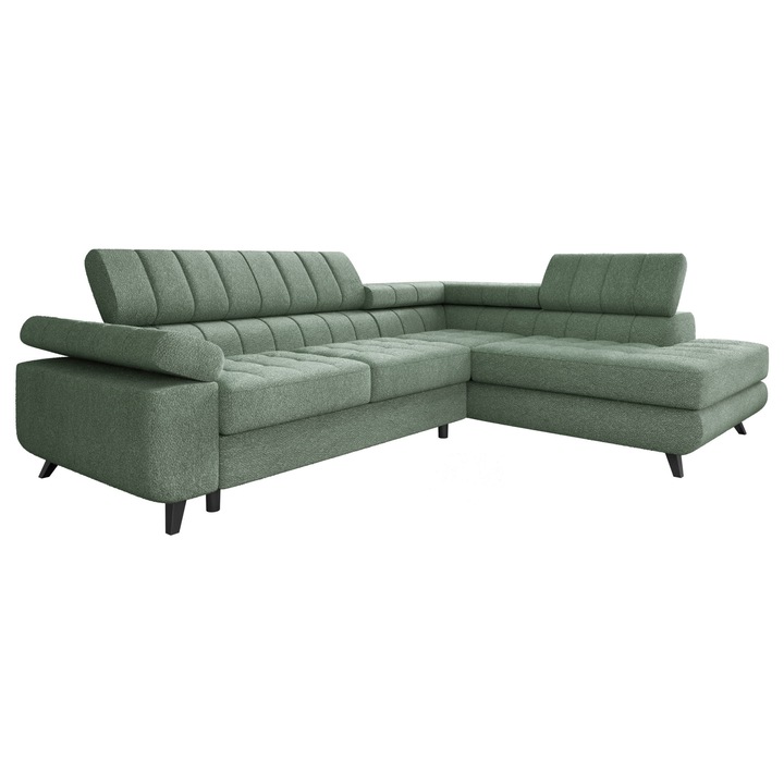 Coltar rabatabil Elsie Premium Dreapta, MIRJAN 24, menta, 203x264x73 cm