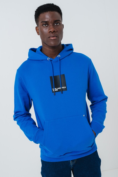 KARL LAGERFELD JEANS, Hanorac de bumbac organic, Albastru royal