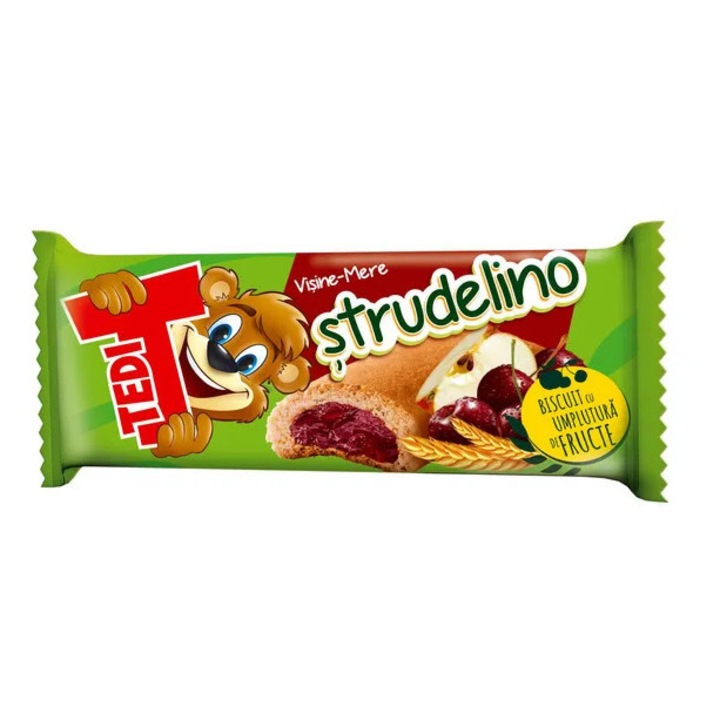 Sztrudelino cseresznyével és almával, 21g x 36 db, Tedi