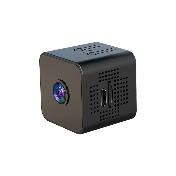 Камера за наблюдение, 1080P, IR нощно виждане, безжична, черна