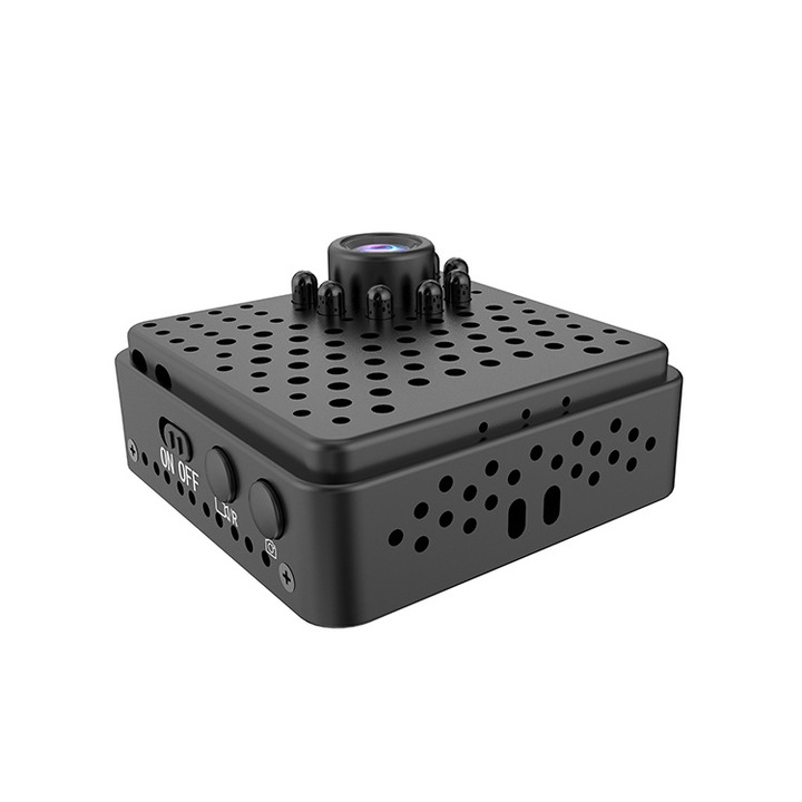 Camera de supraveghere, WiFi, viziune nocturna, neagra, 720P/1080P/4K, unghi larg 155°