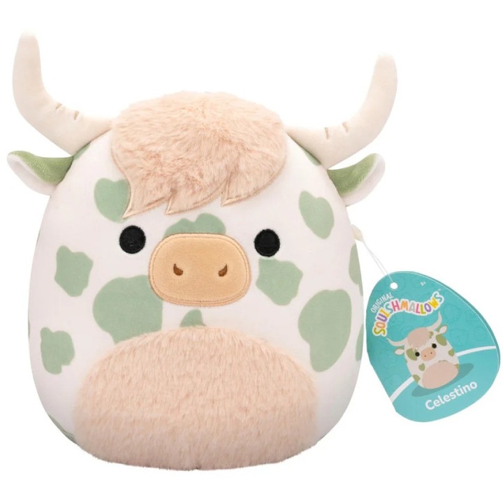 Plüss, Squishmallows, Celestino Highland Cow, 19 cm