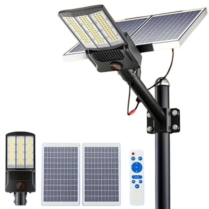 Lampa Solara Stradala Industriala 8000W pentru Iluminat Comercial si Parcari - Autonomie 20-40 Ore