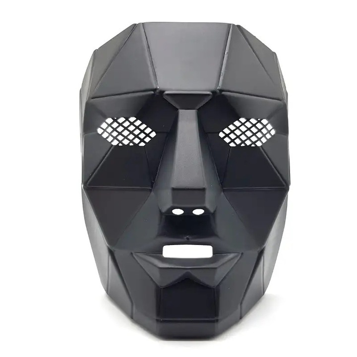 Маска Герой Squid Game, Черна, от Пластмаса, За Карнавал, Dalimag