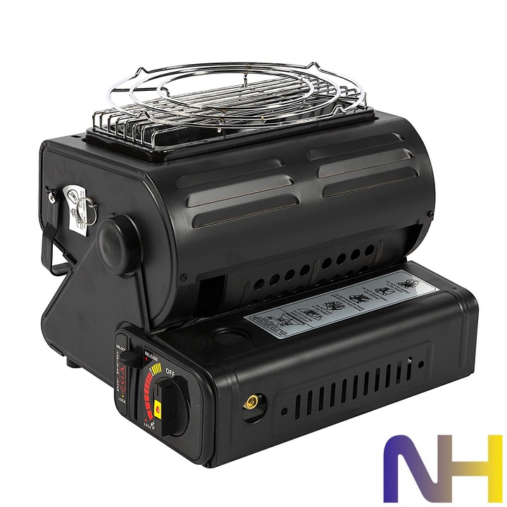 Aragaz/Incalzitor portabil HOME, putere termica 1.3 kW, aprindere piezo-electrica, compatibil rezerva gaz spray/butelie