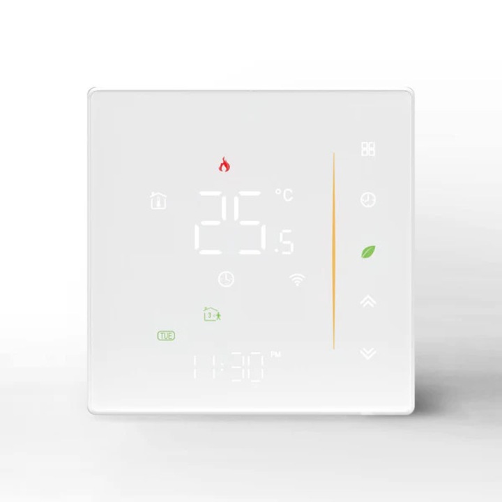 Termostat Zigbee Smart pentru Centrala/Boiler, MOES Digital Programabil - ALB