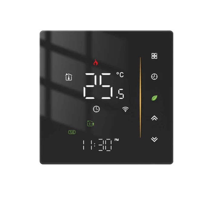Termostat Zigbee Smart pentru Centrala/Boiler, MOES Digital Programabil - NEGRU