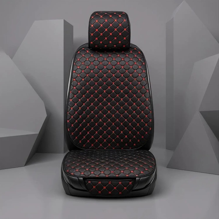 Калъф за предна седалка Elindor, дишащ ленен памучен материал, защита за предна седалка, съвместим с Logan, VW Golf, Renault, Skoda, лесен монтаж, интериорни аксесоари за кола, универсален, черен