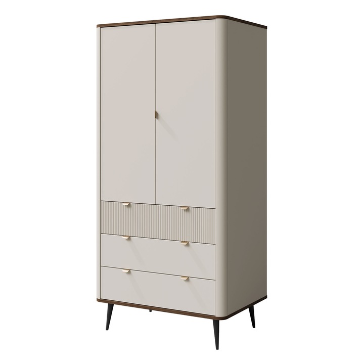 Dulap Rotevio 3S2S RT01, MIRJAN 24, casmir + nuc, 40x90x191 cm