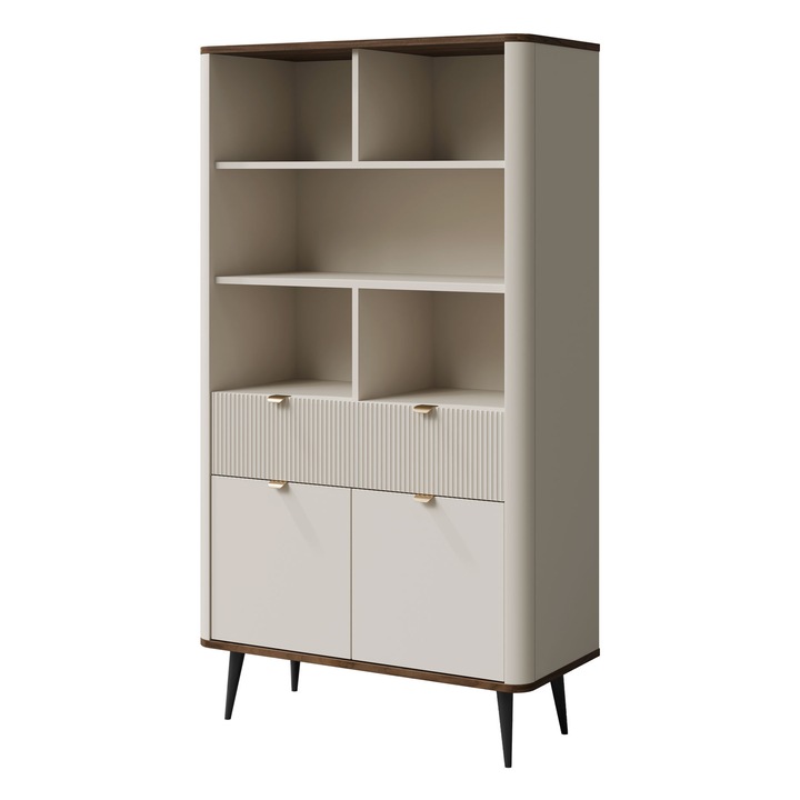 Vitrina Rotevio 1SD2W RT02, MIRJAN 24, casmir + nuc, 41x90x191 cm