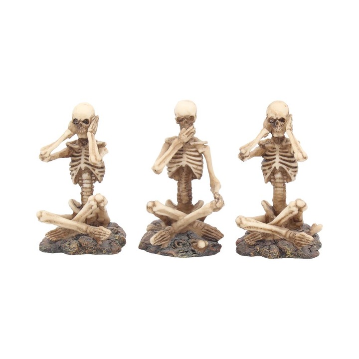 Set figurine "See No, Hear No, Speak No Skeletons"