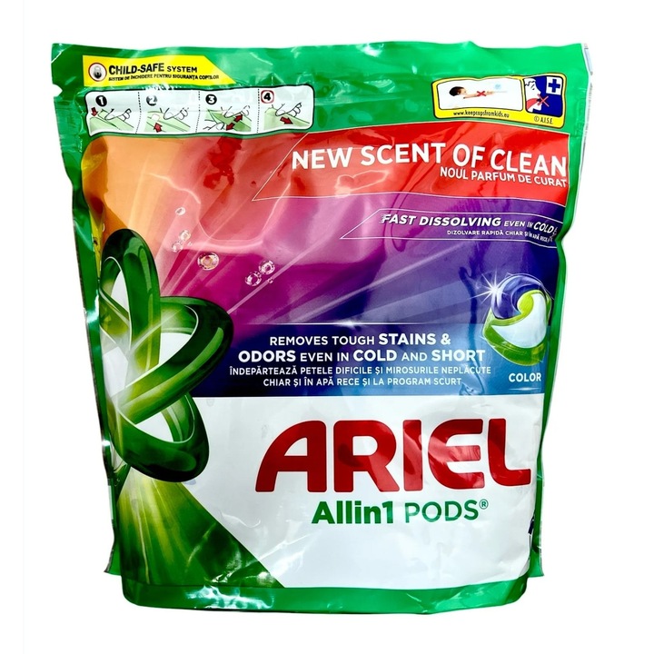 Ariel Pods All In1 Detergent Rufe Color, 50 capsule