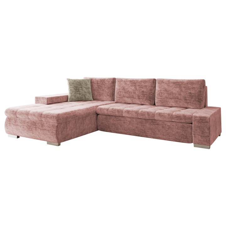 Coltar rabatabil Herkules Premium, MIRJAN 24, roz + bej, 213x302x80 cm