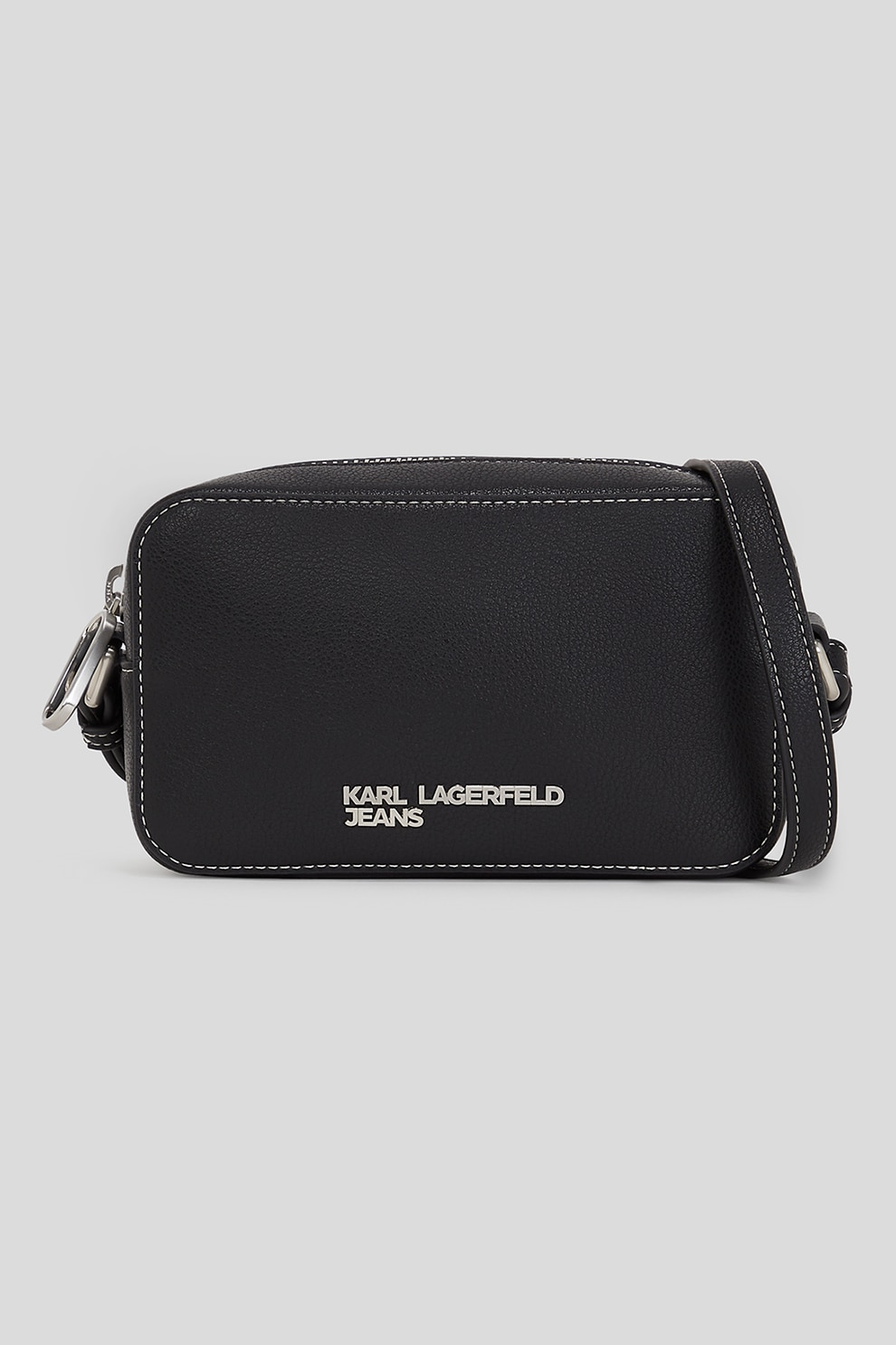 JMブラック36 JACQUEMUS, Geanta crossbody din piele lacuita cu logo metalic