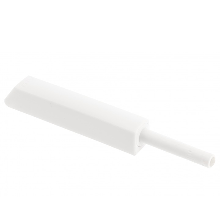 Amortizor bumper incastrat cu adaptor pentru usa mobilier, alb, L:119 mm