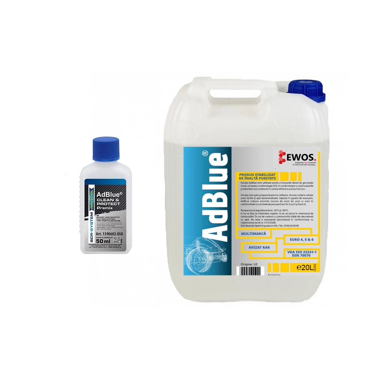 Set AdBlue Multimarca 20L Ewos, avizat RAR, VDA, ISO 22241-1 si