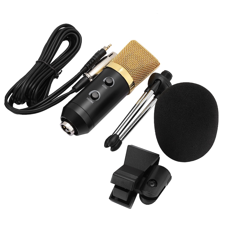 Microfon conferinta USB omnidirectional compact negru