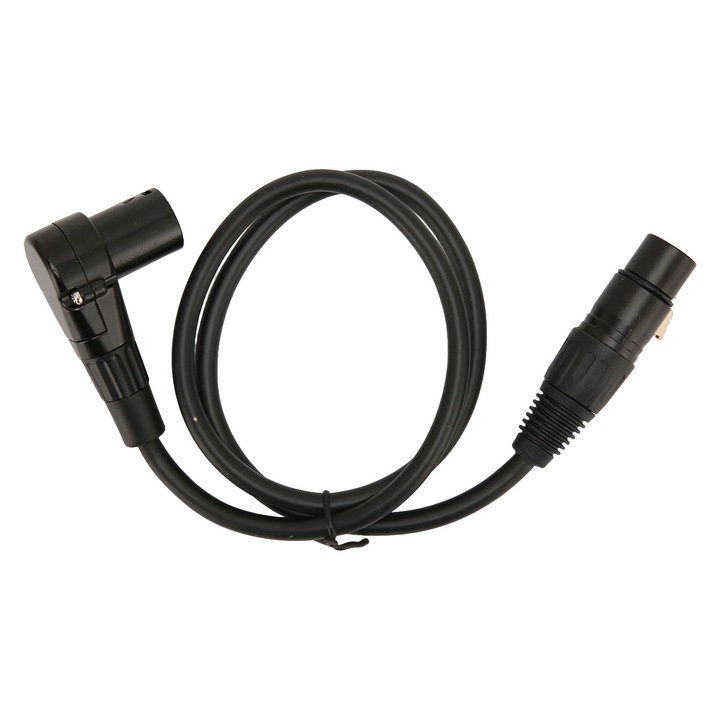HERUSI XLR kábel 2.5ft, HiFi hangzás, ezüstözött csatlakozók, fekete