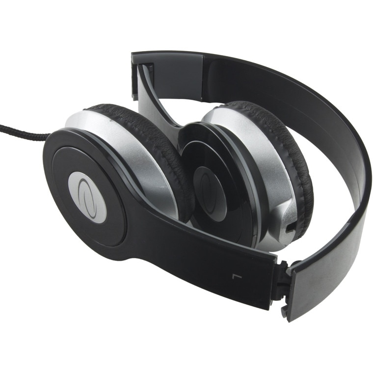 Casti stereo Techno Pliabile fir 3 m compatibile TV reglabile, cu control volum pe fir jack 3.5, perne moi de inalta calitate rezistenta impact culoare negru