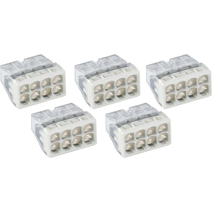 Conector de imbinare pentru conductori unifilari, inclusiv aluminiu WAGO 2273 248 Max. 2,5 mm² cu pasta de contact Alu-Plus 5 BUC