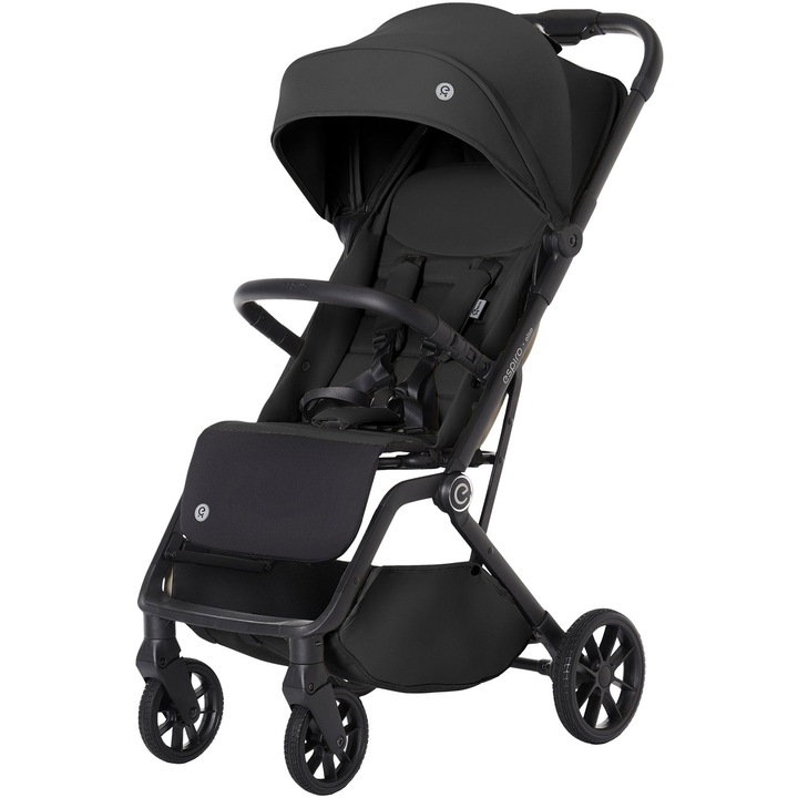 Детска количка Espiro Else, лека, с големи колела, компактна, черна