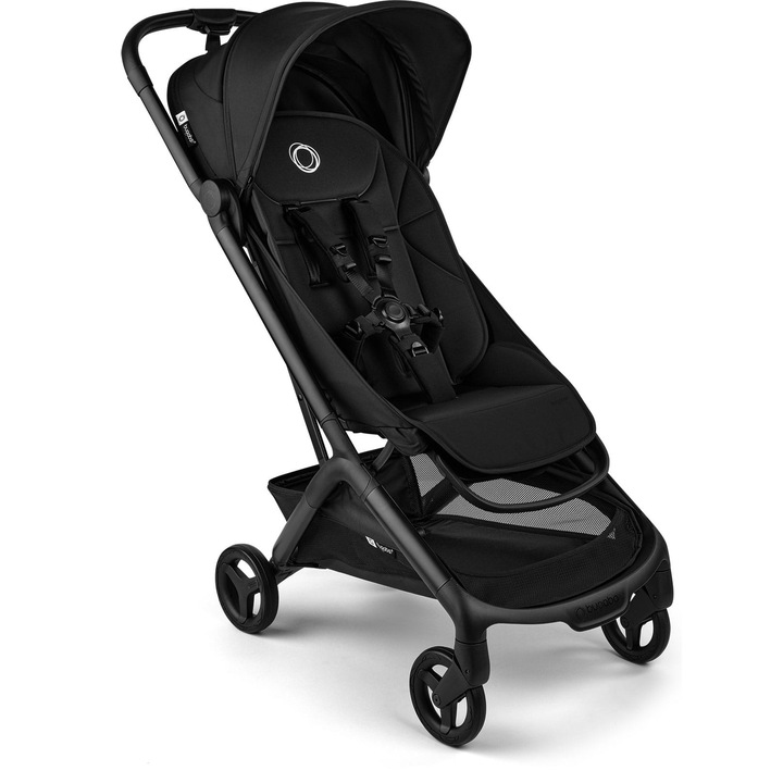 Carucior Bugaboo Butterfly, pentru avion, roti mari, negru, dimensiuni compacte