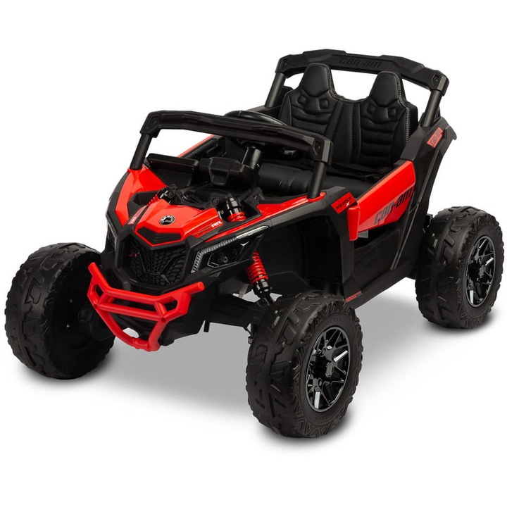 Електрическо ATV Toyz Maverick, 4x4, 4 мотора 200W, черно/червено, 113x73x56см, 3-8 години