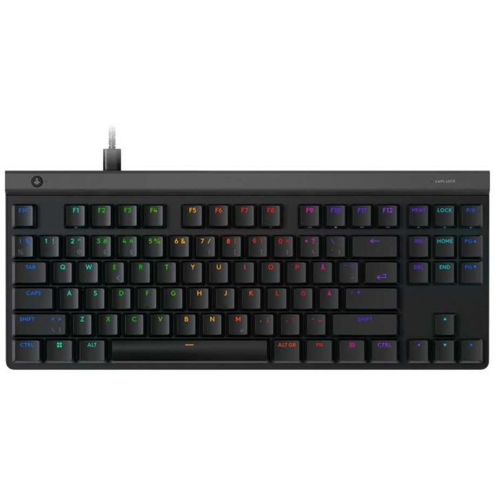 Механична клавиатура Logitech G515 TKL, компактен дизайн, RGB осветление, черен