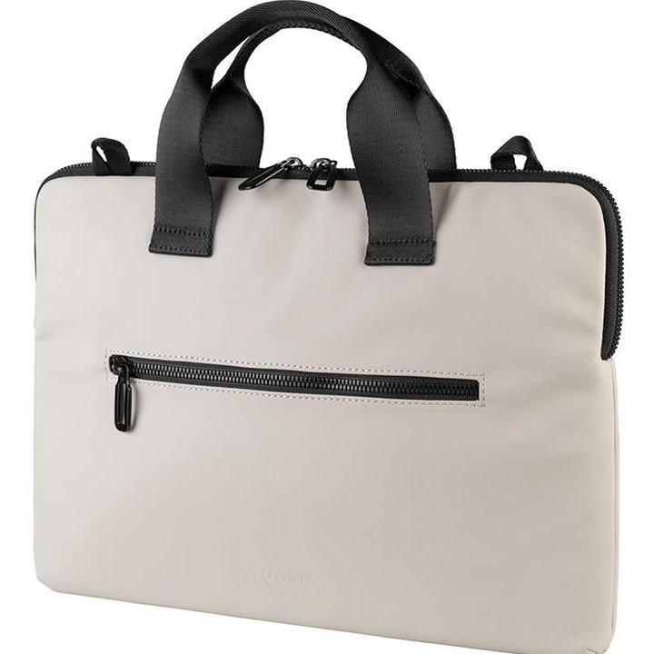 Чанта за лаптоп Tucano Gommo Slim 16", черна, за лаптопи 15.6" и 16" MacBook Pro (2021), с регулируема и подвижна презрамка