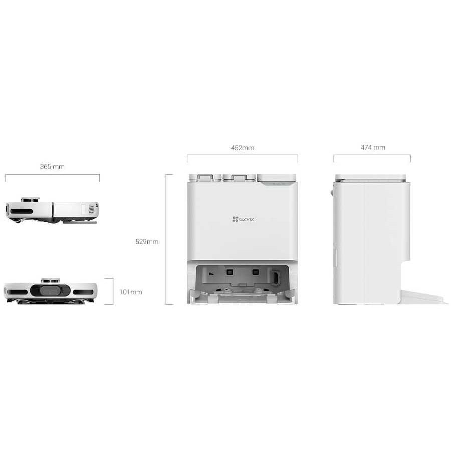 Aspirator robot EZVIZ CS-RS20-PRO-PGA2, 7200 Pa, alb