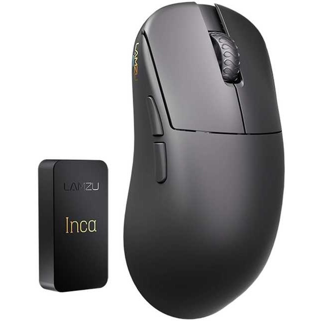 Mouse, Lamzu Inca, 8000 Hz, 30,000 DPI, wireless, negru