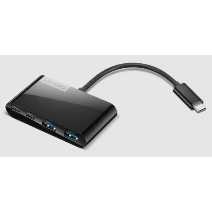 Lenovo dokkolóállomás, USB-C, 4 port, 174x25x91mm, 0,11kg