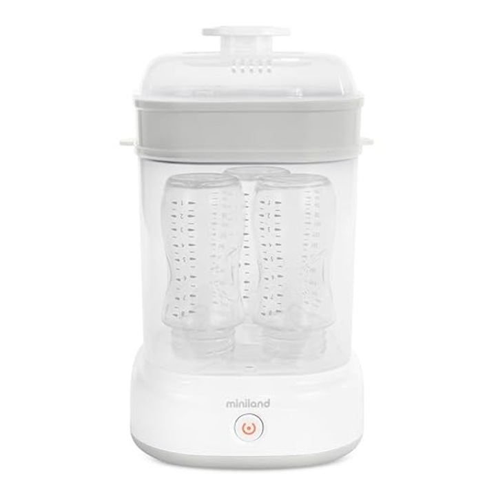 Sterilizator Miniland Mini Steamy cu capacitate mare, alb