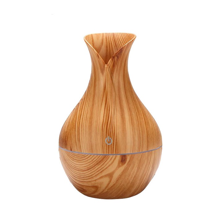 Umidificator de aer cu aromaterapie, Iluminare RGB, Alimentare USB, 200 ml, Crem, Verk Group