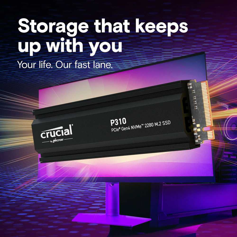 SSD Crucial P310 2TB M.2 PCIe Gen4 NVMe 6000MB/s 7100MB/s - eMAG.ro