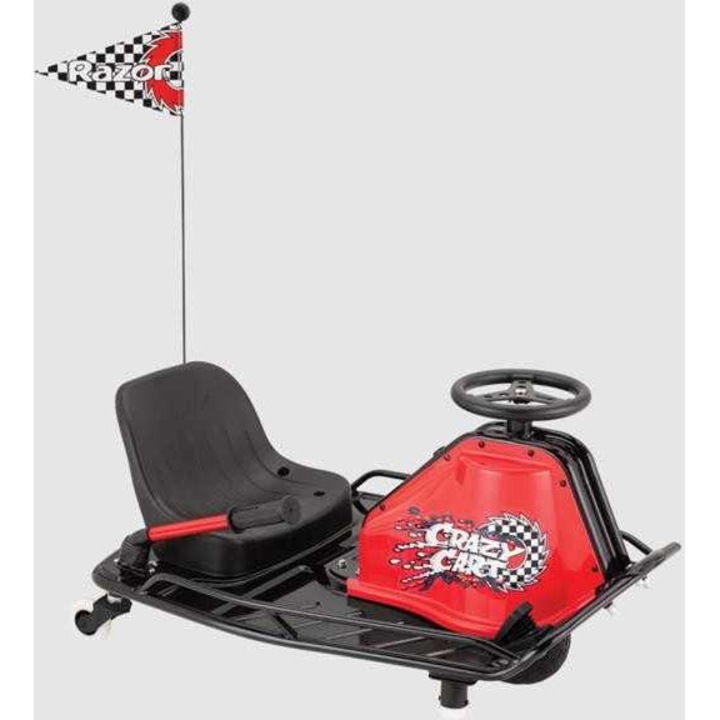 Masinuta Razor Crazy Cart, 250W, 19 km/h, 40 minute autonomie, culoare multicolor, pentru copii 9 ani+