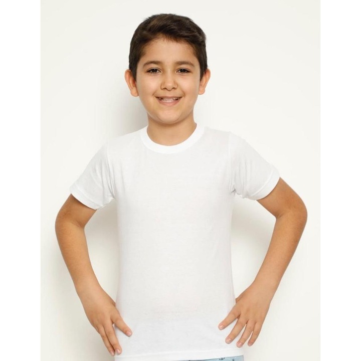 Gyerek polo, pamut, feher, Fehér