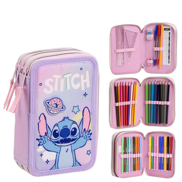 Disney Lilo és Stitch, A csillagkutya Universe tolltartó töltött 3 emeletes